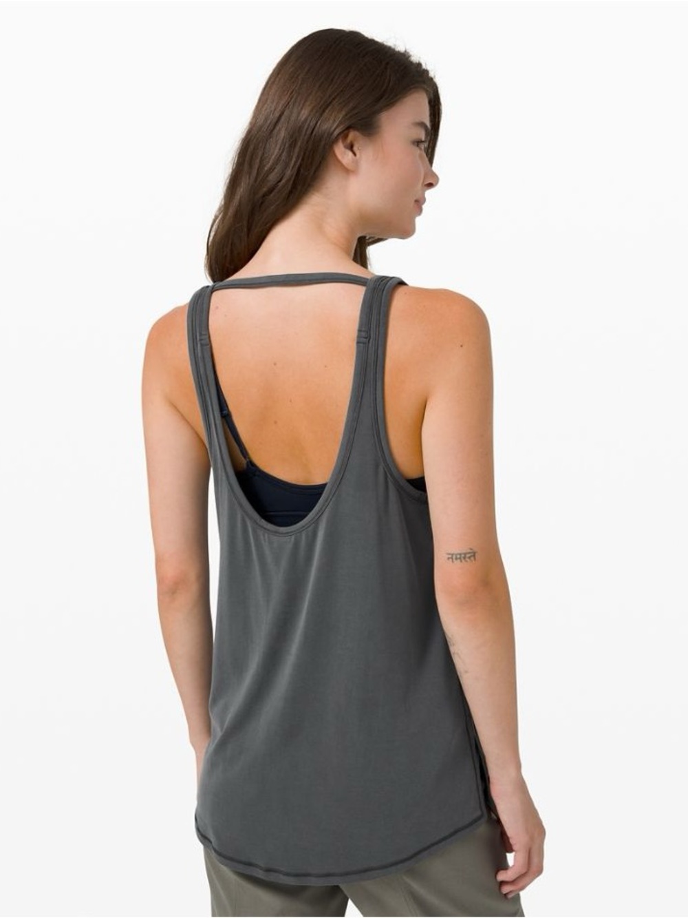 lululemon athletica Women's Gray Ease Of It All Scoop Neck Tank - Size 8 - Picture 4 of 14